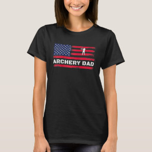 American Flag Archery Dad Father's Day Raglan Base T-Shirt