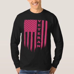 American Flag Armed Forces Veteran Patriot Grunge  T-Shirt