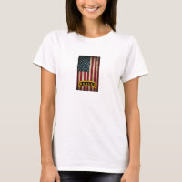 American Flag Army Ranger School Tab T-Shirt