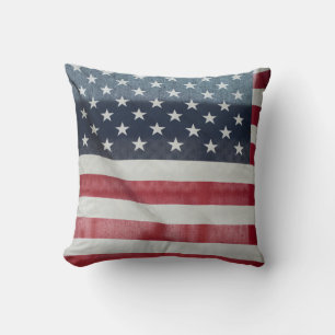 American Flag At The Sussex County Fair Cushion