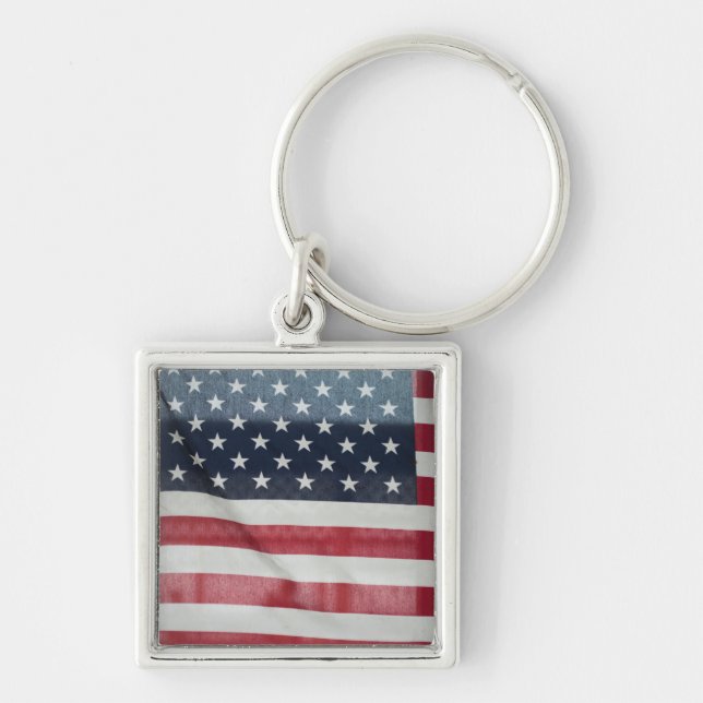 American Flag At The Sussex County Fair Key Ring (Front)
