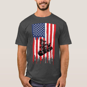 American  Flag ATV Four Wheeler Quad Bike Brap T-Shirt