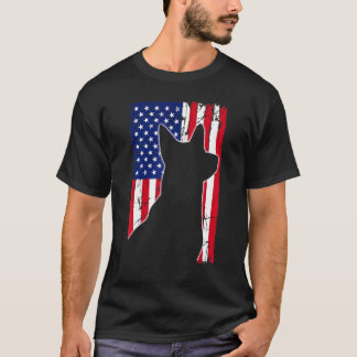 American Flag Australian Cattle Dog Dad Mum Puppy  T-Shirt