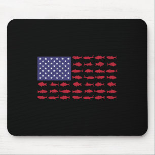 American Flag B Fishing Kid Boy Youth Women Men Pa Mouse Pad