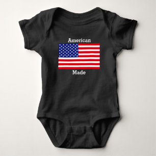 American flag baby bodysuit
