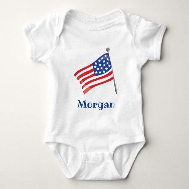 American Flag Baby Bodysuit (Front)