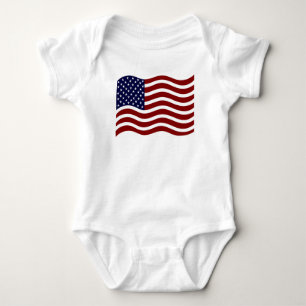 American Flag Baby Bodysuit