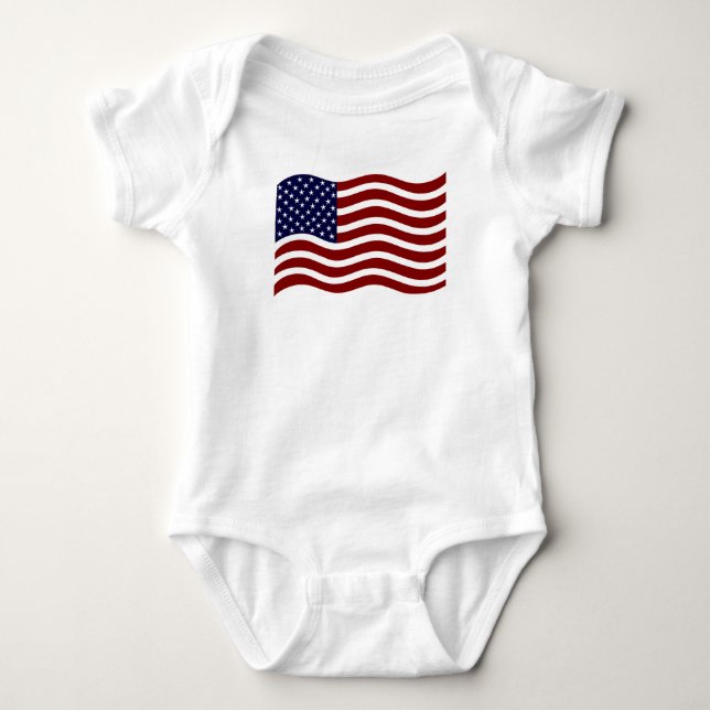 American Flag Baby Bodysuit (Front)