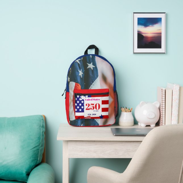 American Flag Backpack USA Patriotic (Insitu)