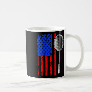 American Flag Badminton Coffee Mug