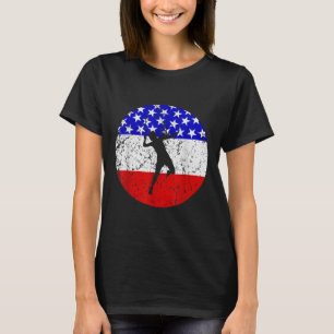 American Flag Badminton Shirt - Badminton Player 
