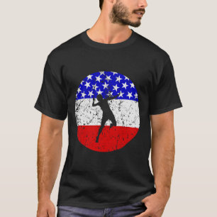 American Flag Badminton Shirt - Badminton Player