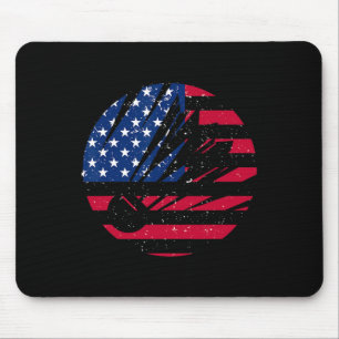 American Flag Badminton Shirt Men Patriotic Badmin Mouse Pad
