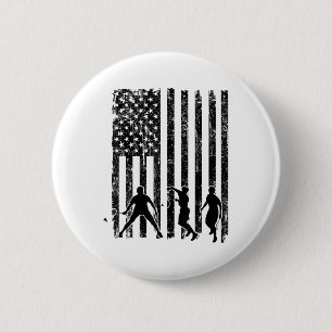 American Flag Badminton Shirt Men Usa Flag Badmint 6 Cm Round Badge