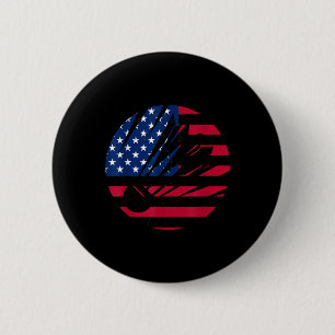 American Flag Badminton Shirt Men Women Usa Badmin 6 Cm Round Badge