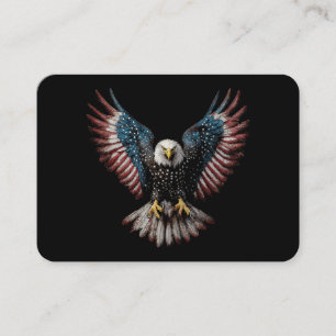 American Flag Bald Eagle 4th of July USA Patriotic Business Card