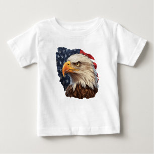 American Flag Bald Eagle Baby T-Shirt
