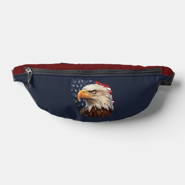 American Flag Bald Eagle Bum Bags (Lay Down)