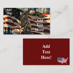 American Flag Bald Eagle Business Card
