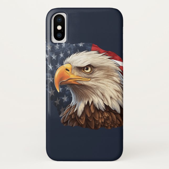 American Flag Bald Eagle Case-Mate iPhone Case (Back)