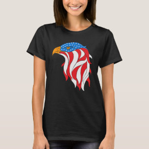 American Flag Bald Eagle  July 4th T-Shirt