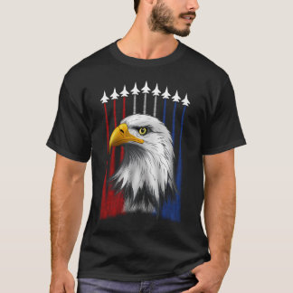 American Flag Bald Eagle Patriotic 4th of July USA T-Shirt