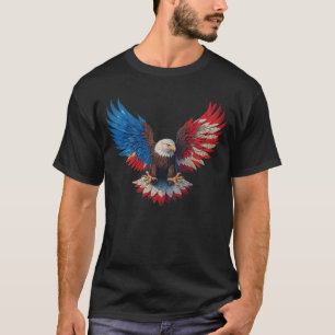 American Flag Bald Eagle Patriotic Eagle 4th Of T-Shirt