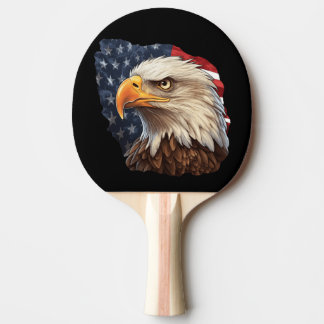 American Flag Bald Eagle Ping Pong Paddle