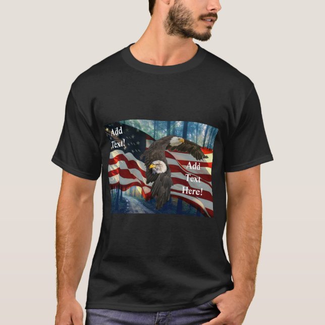 American Flag Bald Eagle T-Shirt (Front)