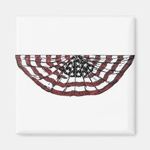 American flag banner magnet