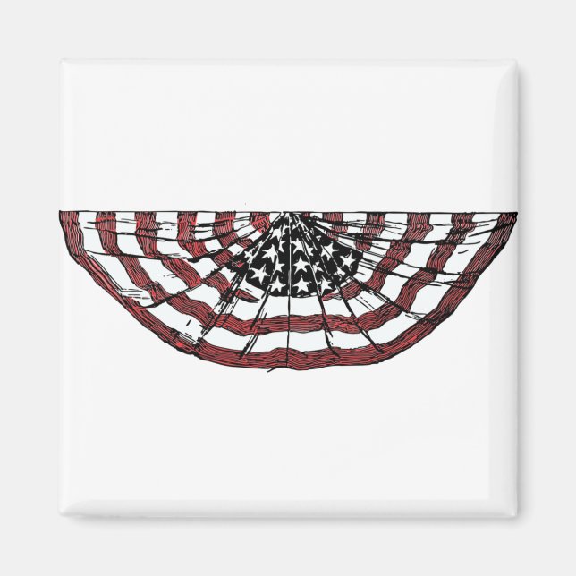 American flag banner magnet (Front)