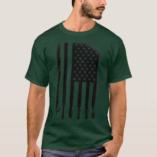 American Flag Barber Scissors Comb Trimmer Proud M T-Shirt