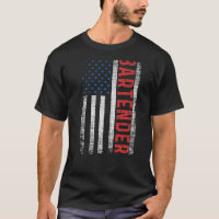 American Flag Bartending Bar Working Bartender