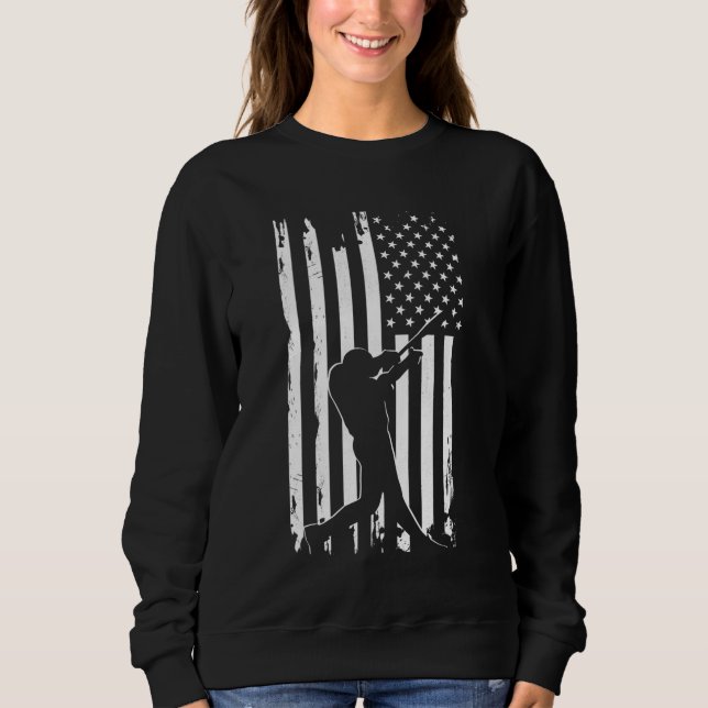 American Flag Baseball Apparel - Baseball Sweatshirt (Front)