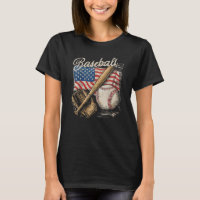 American Flag Baseball Player Bat Fan Catcher