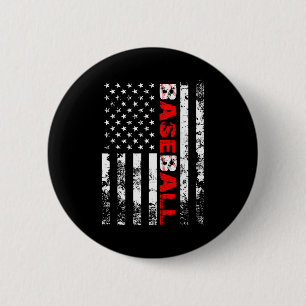 American Flag Baseball Team 282 T Shirt 6 Cm Round Badge