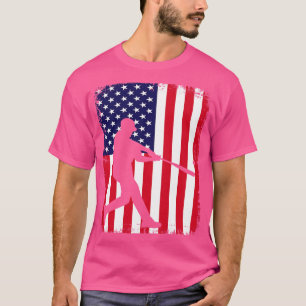 American Flag Baseball Team For Men Boys Girls Wom T-Shirt