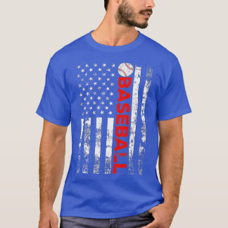 American Flag Baseball Team Gift T-Shirt