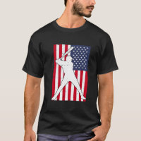 American Flag Baseball Team Gift 