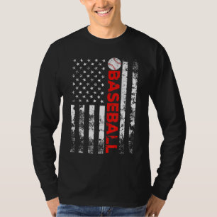 American Flag Baseball Team Gift T-Shirt