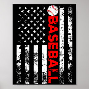 American Flag Baseball Team Gift T Shirt_6 Poster