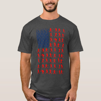 American Flag Baseball Team Gifts T-Shirt