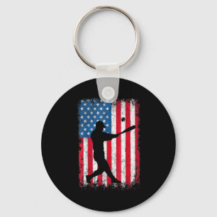 American Flag Baseball Team Men Boys Kids Girls Wo Key Ring