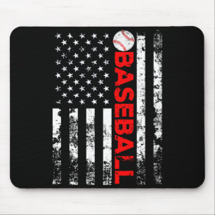 American Flag Baseball Team T Shirt_1 Mouse Pad