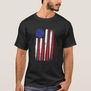 American Flag Baseball Vintage USA Team Player 4Th T-Shirt