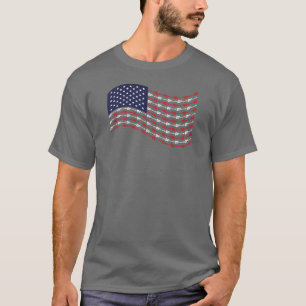 American Flag Bass Guitar Rocking in the U.S.A T-Shirt