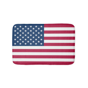 American flag bath mat