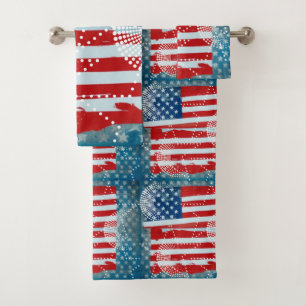 American Flag Bath Towel Set