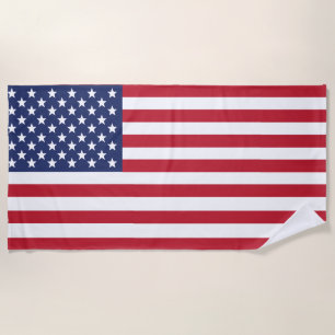 American Flag Beach Towels or Add Your Text, Image