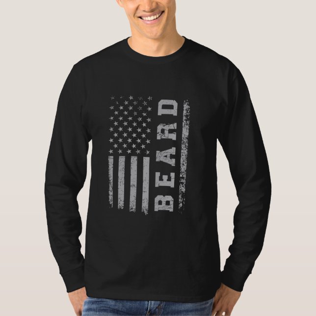 American Flag Beard T-Shirt (Front)